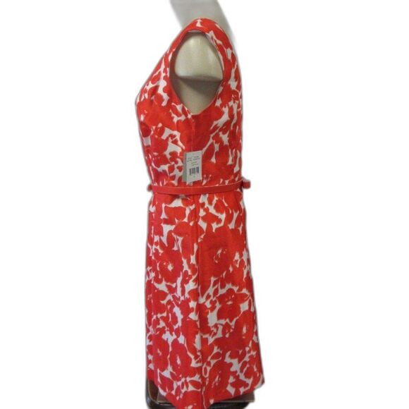 DANNY & NICOLE Fit & Flare Floral Sleeveless Mini Dress Size 8 Orange White NWT - Picture 11 of 12